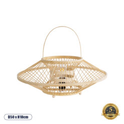 GLOBOSTAR® SORENIA 02005 Boho Επιτραπέζιο Φωτιστικό Πορτατίφ με Ντουί 1 x E27 AC 220-240V IP20 - Μπεζ - Μ50 x Π50 x Υ18cm