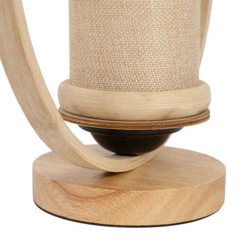 GLOBOSTAR® TULUMKO 02007 Boho Επιτραπέζιο Φωτιστικό Πορτατίφ με Ντουί 1 x E27 AC 220-240V IP20 – Μπεζ – Μ30 x Π12 x Υ32cm