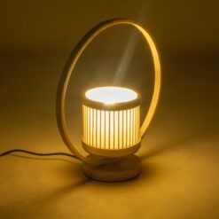 GLOBOSTAR® TULUMKO 02008 Boho Επιτραπέζιο Φωτιστικό Πορτατίφ με Ντουί 1 x E27 AC 220-240V IP20 – Μπεζ – Μ30 x Π12 x Υ32cm