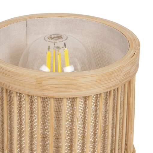 GLOBOSTAR® TULUMKO 02008 Boho Επιτραπέζιο Φωτιστικό Πορτατίφ με Ντουί 1 x E27 AC 220-240V IP20 – Μπεζ – Μ30 x Π12 x Υ32cm