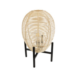 Alternative view of GLOBOSTAR® NERINA 02014 Boho Επιτραπέζιο Φωτιστικό Πορτατίφ με Ντουί 1 x E27 AC 220-240V IP20 - Μπεζ & Μαύρο - Μ30 x Π30 x Υ50cm