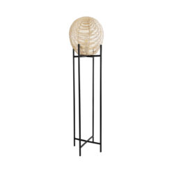 Alternative view of GLOBOSTAR® NERINA 02016 Boho Επιδαπέδιο Φωτιστικό με Ντουί 1 x E27 AC 220-240V IP20 - Μαύρο & Μπεζ - Μ40 x Π40 x Υ160cm