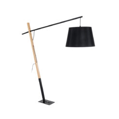 Alternative view of GLOBOSTAR® KELSIE 02029 Μοντέρνο Επιδαπέδιο Φωτιστικό με Ντουί 1 x E27 AC 220-240V IP20 - Μαύρο & Μπεζ - Μ40 x Π125 x Υ140cm