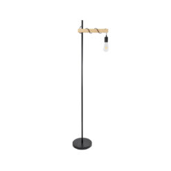 Alternative view of GLOBOSTAR® MINDELO 02033 Μοντέρνο Επιδαπέδιο Φωτιστικό με Ντουί 1 x E27 AC 220-240V IP20 - Μαύρο & Μπεζ - Μ35 x Π24 x Υ150cm