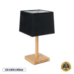 GLOBOSTAR® KOLIPE 02039 Μοντέρνο Επιτραπέζιο Φωτιστικό Πορτατίφ με Ντουί 1 x E27 AC 220-240V IP20 - Μπεζ & Μαύρο - Μ20 x Π20 x Υ38cm