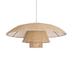 Alternative view of GLOBOSTAR® ZORA 02139 Boho Κρεμαστό Φωτιστικό Οροφής με Ντουί 1 x E27 AC 220-240V IP20 - Μπεζ - Μ80 x Π80 x Υ32cm