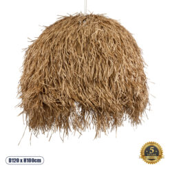 GLOBOSTAR® GUADELOUPE 02159 Boho Κρεμαστό Φωτιστικό Οροφής με Ντουί 1 x E27 AC 220-240V IP20 - Μπεζ - Μ120 x Π120 x Υ100cm
