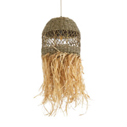 Alternative view of GLOBOSTAR® SAINTLUCIA 02160 Boho Κρεμαστό Φωτιστικό Οροφής με Ντουί 1 x E27 AC 220-240V IP20 - Μπεζ & Καφέ - Μ30 x Π30 x Υ90cm