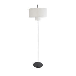 Alternative view of GLOBOSTAR® MARIGOLD 02228 Μοντέρνο Επιδαπέδιο Φωτιστικό με Ντουί 3 x E27 AC 220-240V IP20 - Μαύρο & Λευκό - Μ46 x Π46 x Υ160cm