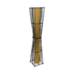 Alternative view of GLOBOSTAR® PALMA 02274 Boho Επιδαπέδιο Φωτιστικό με Ντουί 2 x E27 AC 220-240V IP20 - Μαύρο & Μπεζ - Μ25 x Π25 x Υ140cm