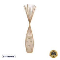 GLOBOSTAR® PORTONOVO S-02276 Boho Επιδαπέδιο Φωτιστικό με Ντουί 1 x E27 AC 220-240V IP20 - Μπεζ - Μ35 x Π35 x Υ165cm