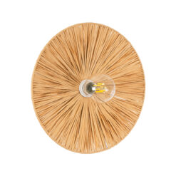 GLOBOSTAR® COLOMBO 02277 Boho Φωτιστικό Τοίχου - Απλίκα με Ντουί 1 x E27 AC 220-240V IP20 - Μπεζ - Μ40 x Π40 x Υ9cm