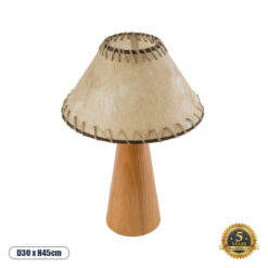 GLOBOSTAR® MASPALOMAS 02291 Boho Επιτραπέζιο Φωτιστικό Πορτατίφ με Ντουί 1 x E27 AC 220-240V IP20 - Καφέ & Μπεζ - Μ30 x Π30 x Υ45cm