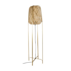 Alternative view of GLOBOSTAR® MEILANI 02301 Boho Επιδαπέδιο Φωτιστικό με Ντουί 1 x E27 AC 220-240V IP20 - Χρυσό & Μπεζ - Μ40 x Π40 x Υ150cm