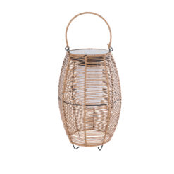 Alternative view of GLOBOSTAR® HESPELER 02305 Boho Επιδαπέδιο Φωτιστικό LED 5W 200lm 180° με Φωτοβολταϊκό Panel 3.6V 0.1W με Αισθητήρα Ημέρας/Νύχτας Αδιάβροχο IP65 Θερμό Λευκό 2700K - Μπεζ - Μ25 x Π25 x Υ45cm - 2 Χρόνια Εγγύηση