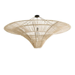 Alternative view of GLOBOSTAR® PALERMO 02309 Boho Φωτιστικό Οροφής με Ντουί 1 x E27 AC 220-240V IP20 - Μπεζ - Μ150 x Π150 x Υ78cm