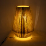 GLOBOSTAR® SALERNO 02331 Boho Επιδαπέδιο Φωτιστικό με Ντουί 1 x E27 AC 220-240V IP20 – Μπεζ & Καφε – Μ50 x Π50 x Υ70cm