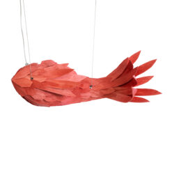 Alternative view of GLOBOSTAR® GOURAMI 02360 Μοντέρνο Κρεμαστό Φωτιστικό Οροφής με Ντουί 1 x E27 AC 220-240V IP20 - Κόκκινο - Μ70 x Π40 x Υ27cm