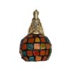 GLOBOSTAR® MERMAID 02389 Vintage Φωτιστικό Τοίχου – Απλίκα με Ντουί 1 x E27 AC 220-240V IP20 – Μπρούτζινο & Πολύχρωμο – Μ17 x Π30 x Υ27cm
