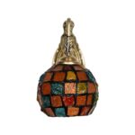 GLOBOSTAR® MERMAID 02389 Vintage Φωτιστικό Τοίχου – Απλίκα με Ντουί 1 x E27 AC 220-240V IP20 – Μπρούτζινο & Πολύχρωμο – Μ17 x Π30 x Υ27cm