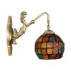 GLOBOSTAR® MERMAID 02389 Vintage Φωτιστικό Τοίχου – Απλίκα με Ντουί 1 x E27 AC 220-240V IP20 – Μπρούτζινο & Πολύχρωμο – Μ17 x Π30 x Υ27cm
