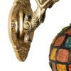GLOBOSTAR® MERMAID 02389 Vintage Φωτιστικό Τοίχου – Απλίκα με Ντουί 1 x E27 AC 220-240V IP20 – Μπρούτζινο & Πολύχρωμο – Μ17 x Π30 x Υ27cm