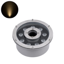 Alternative view of GLOBOSTAR® UNDERWATER-FINA 90674 Υποβρύχιος Προβολέας Σποτ για Σιντριβάνια/Πισίνες LED 9W 990lm 30° DC 24V Αδιάβροχο IP68 Θερμό Λευκό 2700K Dimmable - Ανοξείδωτο Ατσάλι 304 - Φ16 x Υ8cm - 3 Χρόνια Εγγύηση