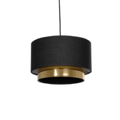 Alternative view of GLOBOSTAR® BASIL 204-0174 Μοντέρνο Κρεμαστό Φωτιστικό Οροφής με Ντουί 1 x E27 AC 220-240V IP20 - Μαύρο & Χρυσό - Μ30 x Π30 x Υ20cm