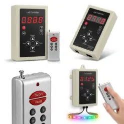 Alternative view of Ασύρματος LED Digital RGB Controller με Χειριστήριο RF για LED Digital RGB Προϊόντα 5v - 12v - 24v 1024 IC - 2048 IC GloboStar 04036