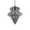 GLOBOSTAR® CORTE 206-0028 Μοντέρνο Κρεμαστό Φωτιστικό Οροφής με Ντουί 1 x E27 AC 220-240V IP20 – Μαύρο Φιμέ – Μ25 x Π25 x Υ30cm