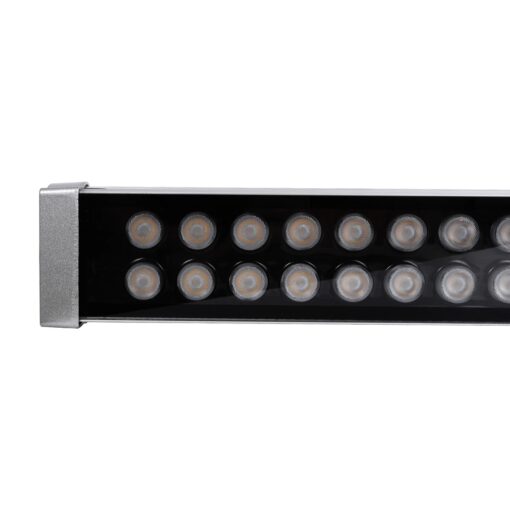GLOBOSTAR® WASHERMOZA 90165 Μπάρα Φωτισμού Wall Washer LED 72W 7920lm 10-30° DC 24V Αδιάβροχο IP66 Θερμό Λευκό 2700K Dimmable – Bridgelux SMD Chip – Γκρι Ανθρακί – Μ100 x Π8 x Υ12.5cm – 3 Χρόνια Εγγύηση