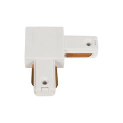 Alternative view of GLOBOSTAR® EUROTRACK-1PH 60906 Μονοφασικός Σύνδεσμος Γ Ράγας 2 Καλωδίων 1L+1N για Σύστημα Ράγας Eurotrack-1PH AC 220-240V IP20 - Λευκό Ματ - Μ6.5 x Π6.5 x Υ1.6cm