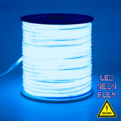 Alternative view of GLOBOSTAR® NEOTUBE 70585 Ταινία Neon Flex LED 12W/m 600lm/m 360° DC 24V Αδιάβροχο IP65 120 x SMD2835 Chip/m Μπλε Dimmable - Sanan SMD Chip - Μ100 x Π1.3 x Υ1.3cm - 3 Χρόνια Εγγύηση