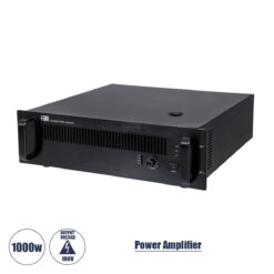 Alternative view of GloboStar® FDB CA1000 98016 Power Amplifier - Επαγγελματικός Ενισχυτής Ηχείων Εγκαταστάσεων 100V - Frequency Response 60Hz-20Khz - AC 220V/50-60Hz - 1000W/4Ω - IP20 - Μαύρο - Μ48.5 x Π45.5 x Υ13.2cm