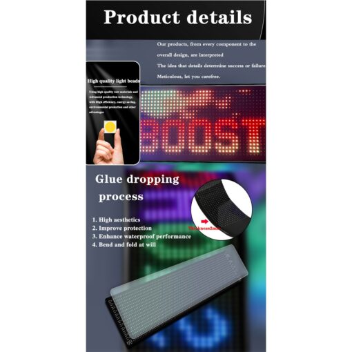 GLOBOSTAR® MATRIX GLB-106-0003 Εύκαμπτη Κυλιόμενη Ψηφιακή Επιγραφή 59.5x12cm P6 96×16 Pixel LED 10W DC 5V 2A με USB 2.0 Αδιάβροχο IP65 Πολύχρωμο RGB – Bluetooth Control μέσω iPIXEL APP – Μ59.5 x Π0.2 x Υ12cm – 2 Χρόνια Εγγύηση