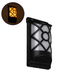 Alternative view of GLOBOSTAR® FLAMEART 71457 Διακοσμητικό Φωτιστικό Τοίχου LED 3W 90lm 120° DC 5V με Φωτοβολταϊκό Panel 5V 0.2W & Επαναφορτιζόμενη Μπαταρία Li-ion 3.2V 300mAh Αδιάβροχο IP65 Πορτοκαλί με Εφέ Φλόγας - Μ18 x Π10 x Υ5cm - 1 Χρόνο Εγγύηση