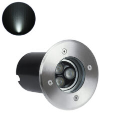 Alternative view of GloboStar® UNDERWATER-LUNTA 90402 Υποβρύχιο Χωνευτό Κινούμενο Φωτιστικό Σποτ Ειδικό για Σιντριβάνια LED 12W 1200lm 60° DC 24V Αδιάβροχο IP68 Φ12 x Υ13cm Ψυχρό Λευκό 6000K - Ανοξείδωτο Ατσάλι - 3 Years Warranty