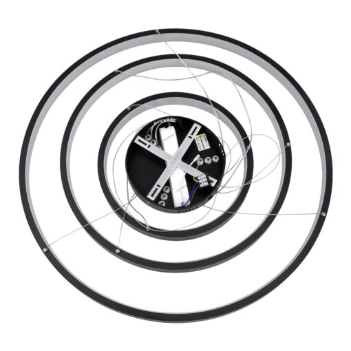 kelvo® NEMESIS KLV-101-0220-V2 Κρεμαστό Φωτιστικό Οροφής LED 120W 12000lm 180° AC 220-240V IP20 Ρυθμιζόμενο Λευκό CCT με Χειριστήριο από 2700K έως 6000K Dimmable – Lumileds SMD Chip – Μαύρο Ματ – Μ80 x Π80 x Υ80cm – 3 Χρόνια Εγγύηση