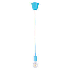 GLOBOSTAR® CABLITO 61559 Μοντέρνο Κρεμαστό Φωτιστικό Οροφής με Ντουί 1 x E27 AC 220-240V IP20 - Γαλάζιο - Μ4 x Π4 x Υ110cm