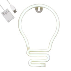Alternative view of GloboStar® 78576 Φωτιστικό Ταμπέλα Φωτεινή Επιγραφή NEON LED Σήμανσης LAMP 5W με Καλώδιο Τροφοδοσίας USB - Μπαταρίας 3xAAA (Δεν Περιλαμβάνονται) - Ψυχρό Λευκό 6000K