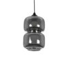 GLOBOSTAR® PIAGE 206-0036 Μοντέρνο Κρεμαστό Φωτιστικό Οροφής με Ντουί 1 x E27 AC 220-240V IP20 – Μαύρο Φιμέ – Μ18 x Π18 x Υ31cm