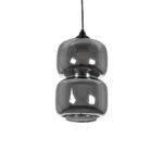 GLOBOSTAR® PIAGE 206-0036 Μοντέρνο Κρεμαστό Φωτιστικό Οροφής με Ντουί 1 x E27 AC 220-240V IP20 – Μαύρο Φιμέ – Μ18 x Π18 x Υ31cm