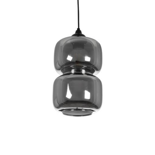 GLOBOSTAR® PIAGE 206-0036 Μοντέρνο Κρεμαστό Φωτιστικό Οροφής με Ντουί 1 x E27 AC 220-240V IP20 – Μαύρο Φιμέ – Μ18 x Π18 x Υ31cm
