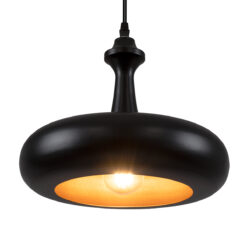 Alternative view of GLOBOSTAR® ROCKFORD 01287-C Μοντέρνο Κρεμαστό Φωτιστικό Οροφής με Ντουί 1 x E27 AC 220-240V IP20 - Μαύρο & Χρυσό - Μ30 x Π30 x Y23cm