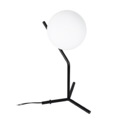 Alternative view of GLOBOSTAR® ELFIS 01100 Μοντέρνο Επιτραπέζιο Φωτιστικό Πορτατίφ με Ντουί 1 x E27 AC 220-240V IP20 - Μαύρο & Λευκό - Μ22 x Π27 x Υ41cm