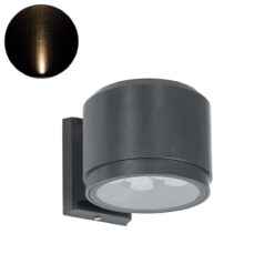 Alternative view of GLOBOSTAR® WALLLIGHT-GONA 90483 Μοντέρνο Φωτιστικό Τοίχου - Απλίκα LED 24W 2160lm 5° DC 24V Αδιάβροχο IP67 Θερμό Λευκό 2700K - CREE COB Chip & TÜV SÜD Driver - Γκρι Ανθρακί Ματ - Μ13 x Π16.5 x Υ5cm - 3 Χρόνια Εγγύηση