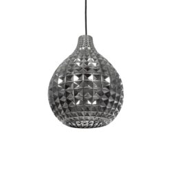 GLOBOSTAR® BASTIK 206-0026 Μοντέρνο Κρεμαστό Φωτιστικό Οροφής με Ντουί 1 x E27 AC 220-240V IP20 – Μαύρο Φιμέ – Μ22 x Π22 x Υ26cm