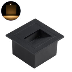 Alternative view of GLOBOSTAR® STEP-MINA 90625 Χωνευτό Αρχιτεκτονικό Φωτιστικό Διαδρόμου/Σκαλοπατιού LED 3W 330lm 30° DC 24V Αδιάβροχο IP65 Θερμό Λευκό 2700K Dimmable - Μαύρο - Μ8.3 x Π8.3 x Υ5cm / Q6.6cm - 3 Χρόνια Εγγύηση