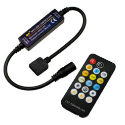 Alternative view of GLOBOSTAR® CCTCONTROLLER 73356 Σετ Dimmer / Controller με RF Ασύρματο Χειριστήριο με 2 x 3A 72W Κανάλια DC 12-24V 6A 144W Max IP20 - RF2.4Ghz - Μ8.3 x Π8.3 x Υ3.2cm - 2 Χρόνια Εγγύηση