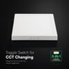 24W CCT Τετράγωνο 30x30cm Επιφανειακό LED Panel 2640lm V-TAC Cree Chip 6yrs Wty 105146VT